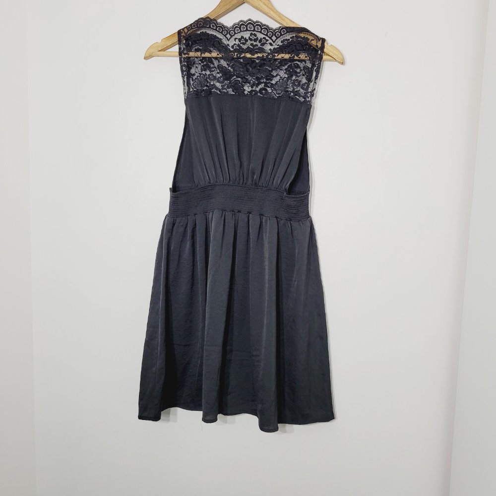 Free People Tea For Two Black Coquette Lace Sleeveless Open Sides Cocktail Sz S - Picture 12 of 15